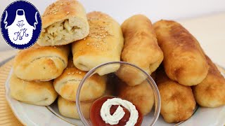 Russische Pirogge mit Weißkohlfüllung im Backofen und frittiert neues Rezept [upl. by Eelasor]