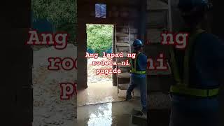 Ang lapad ng rodela ni pugide😊 song trending goodvibes construction [upl. by Aynotel]