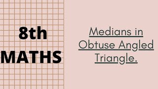 Construction of Medians in Obtuse Angle Triangle [upl. by Eiramnna]