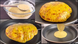 ALOO PARATHA RECIPE WITH LIQUID DOUGH  NO ROLLING NO KNEADING  WHEAT FLOUR ALOO PARATHA RECIPE [upl. by Necila44]