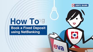 Book a Fixed Deposit using NetBanking  HDFC Bank [upl. by Casilde]