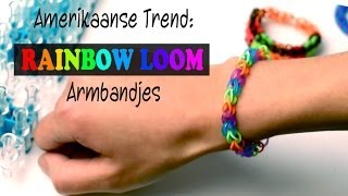 Rainbow Loom Nederlands  Beginners armband  Loom bands rainbow loom nederlands [upl. by Aylmar]