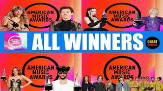 AMA 2022  ALL WINNERS  2022 American Music Awards  ChartExpress ReUpload [upl. by Shanna1]