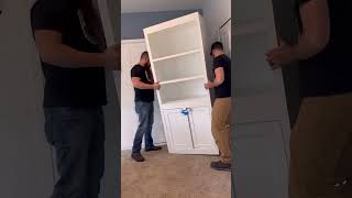 Murphy bed bookcase installed woodworking diy carpentery howto murphybed diymurphybed diytip [upl. by Eitra]