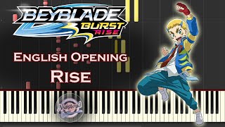 Beyblade Burst Rise Opening Theme  Rise  Synthesia Piano Cover  Tutorial [upl. by Datha]