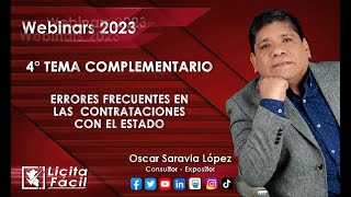 Errores Frecuentes en las Contrataciones con el Estado  2023 [upl. by Annav688]