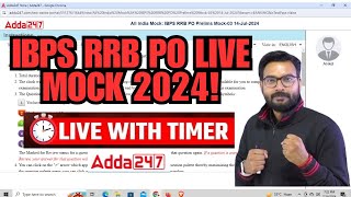 Adda247 IBPS RRB Officer 2024 Prelims Live Test  Live Mock  RRB PO rrbpo adda247 livemock [upl. by Ardnahc]