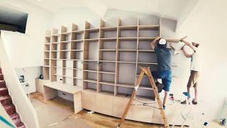 BIBLIOTHEQUE  BUREAU SUR MESURE [upl. by Ezirtaeb474]