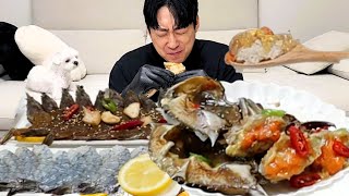 밥도둑 알 가득 간장게장🦀 먹방 Ft새우장 생새우 어리굴젓 리얼술먹방 Soy Sauce Marinated Crab MUKBANG ASMR REALSOUND [upl. by Yehtomit293]