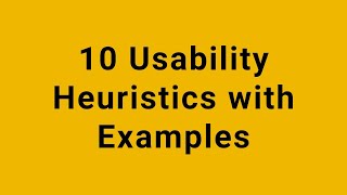 10 Usability Heuristics with Examples  DavidTech  Sabirkhan [upl. by Dilahk]