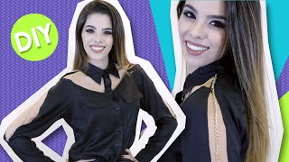 COMO CUSTOMIZAR CAMISA MANGA LONGA DIY LONG SLEEVE SHIRT [upl. by Asserrac505]