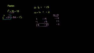 Factoring Trinomials by Grouping 2 [upl. by Eniluqcaj]