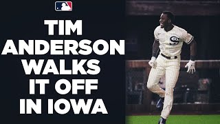 HOLLYWOOD ENDING Tim Anderson walks it off at MLB at Field of Dreams [upl. by Eniamaj]