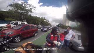 Paramedicos Motorizados Accidente en la Autopista Fco Fajardo [upl. by Grunberg489]