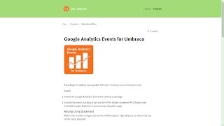 Google Analytics Events for Umbraco [upl. by Tynan]