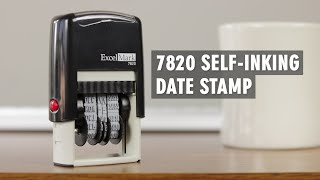 ExcelMark 7820 SelfInking Rubber Date Stamp [upl. by Fabrin]