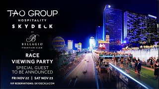 Tao Group Hospitality Skydeck at Bellagio Fountain Club  Unobstructed Race Track Views [upl. by Pang]