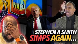 Stephen A Smith Defends Womens Disrespect of Trump At NABJ Fails To Hold Rachel Scott Accountable [upl. by Keram247]