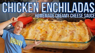 How to Make Chicken Enchiladas  Creamy Cheese Sauce Recipe  Creamy Chicken Enchilada Sauce [upl. by Abagael577]