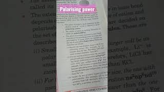 Polarising Power Class 11 Chemistry ncert ncertchemistry ncert11 explanation [upl. by Oicnedif316]