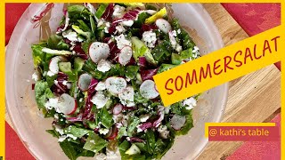 Raffinierter Sommersalat mit Radieschen Zuckerschoten Gurken amp Zitronen Marinade   kathis table [upl. by Odradlig]