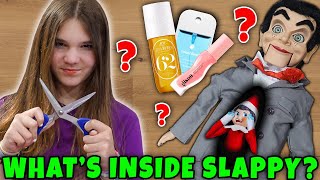 Whats Inside SLAPPY THE DUMMY He Ate My ELF ON THE SHELF [upl. by Lachish]