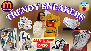 Huge Meesho Affordable SneakersShoes Haul  Expensive Brand Dupe Shoes Running amp Casual Shoe Tryon [upl. by Ecnerual]