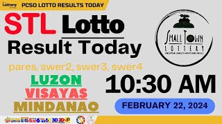 STL Result Today 1030am Draw February 22 2024 Mindanao Visayas Luzon stl batangas bulacan [upl. by Bettye704]