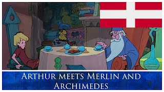 The Sword in the Stone 1963  Arthur meets Merlin and Archimedes  Danish Dansk [upl. by Corrie]