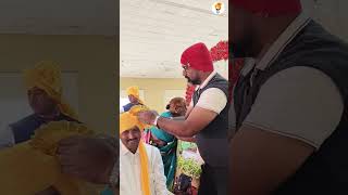 पिवळा फेटा  Marathi Pheta  फेटा बांधने का आसान तरीका  turban Shortfeed short viral [upl. by Aceissej481]