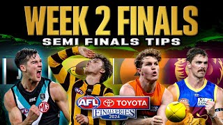 Week 2 AFL Semi Finals Tips  Predictions 2024 [upl. by Cerell]