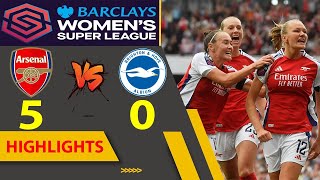 Arsenal vs Brighton Highlights amp All Goals  English FA Womens Super League  8112024 [upl. by Monafo]