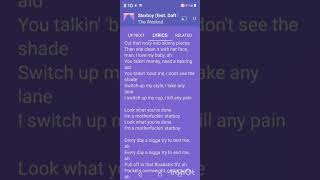 Starboy lyrics [upl. by Kinsler]