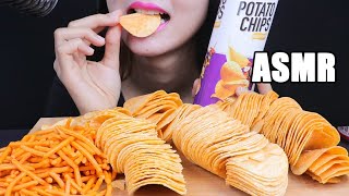 ASMR SPICY Potato Chips CRUNCHY EATING SOUNDS No Talking  PANASMR [upl. by Lemire]