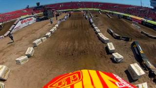 GoPro HD Shane Sewell Practice Lap 2012 Monster Energy Supercross Salt Lake City [upl. by Ennaeed271]