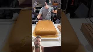 Original jiggly cake cutting।। cake food breadviralvideo streetpizzapizzareels foodiecheese [upl. by Arolf]