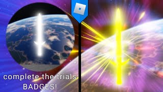 HOW TO GET complete the trials BADGES silly sword game ROBLOX [upl. by Fredrika]