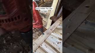 drill holes for the screws wood asmr carpenter woodwork [upl. by Wilfrid500]