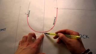 Pattern Cutting Tutorial How To Add A Yoke To A Back Bodice And A Dart Into Armhole [upl. by Adnarahs]