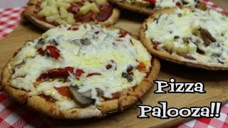 Pita Pizza Four Ways  Quick Pita Pizza  Homemade Pizza Bar  Noreens Kitchen [upl. by Adnirolc421]