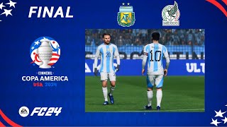 COPA AMERICA 2024  Argentina vs Mexico  Final  FC24 [upl. by Rondon114]