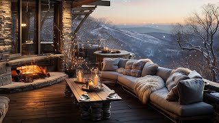 Winter Jazz Music In A Cozy Coffee 🎹 Smooth Jazz Background Music With A Warm Fireplace To Relax [upl. by Inihor]