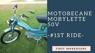 Motobecane Mobylette 50v  1st ride First Impressions [upl. by Amersham]