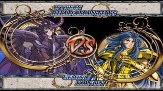 Rhadamanthys Vs Kanon  Saint Seiya The Hades PS2 [upl. by Hellene]