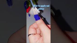 Shimmer glitter nail art youtubeshorts nails viralvideo nailsart tutorial [upl. by Roch]