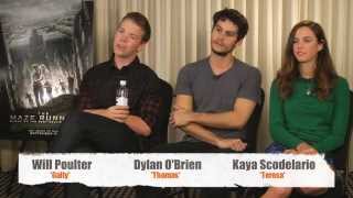 THE MAZE RUNNER Interview  Dylan OBrien Kaya Scodelario amp Will Poulter [upl. by Ynez]