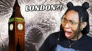 AMERICAN REACTS TO LONDON 2024 NEW YEARS FIREWORK SHOW FOR THE FIRST TIME 🤯🎇 [upl. by Dutch]