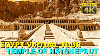 Hatshepsut Temple Luxor  Egypt POV Virtual Tour  4K Stock Footage [upl. by Atsirc]