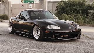 Bagged Miata NB on CCW  Cali Roadster frvnkmartin [upl. by Teague]