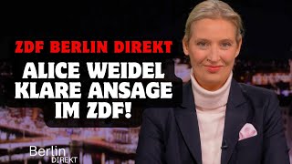 Berlin Direkt Alice Weidel klare Ansage im ZDF [upl. by Ennahgiel]